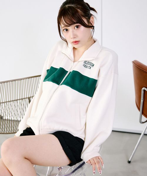 pairmanon 【shrita】配色ライン裏起毛ZIPジャケット オフホワイト FREE Jr_girlsインナー_SR ペアマノン 605457 and ST アンドエスティ(旧ドットエスティ) pairmanon 【shrita】配色ライン裏起毛ZIPジャケット オフホワイト FREE Jr_girlsインナー_SR ペアマノン 605457 and ST アンドエスティ(旧ドットエスティ)