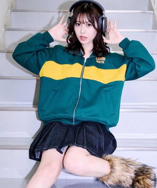 pairmanon 【shrita】配色ライン裏起毛ZIPジャケット グリーン FREE Jr_girlsインナー_SR ペアマノン 605457 and ST アンドエスティ(旧ドットエスティ) pairmanon 【shrita】配色ライン裏起毛ZIPジャケット グリーン FREE Jr_girlsインナー_SR ペアマノン 605457 and ST アンドエスティ(旧ドットエスティ)