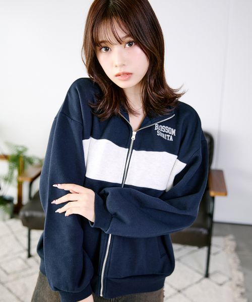 pairmanon 【shrita】配色ライン裏起毛ZIPジャケット ネイビー FREE Jr_girlsインナー_SR ペアマノン 605457 and ST アンドエスティ(旧ドットエスティ) pairmanon 【shrita】配色ライン裏起毛ZIPジャケット ネイビー FREE Jr_girlsインナー_SR ペアマノン 605457 and ST アンドエスティ(旧ドットエスティ)