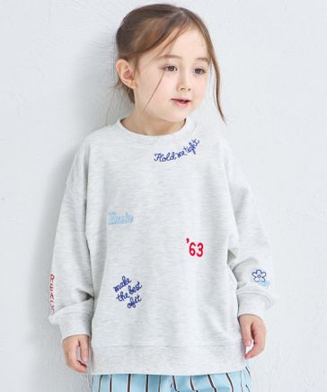 予約】【軽やかスウェット】ユニセックス カラフル刺繍 ルーズ