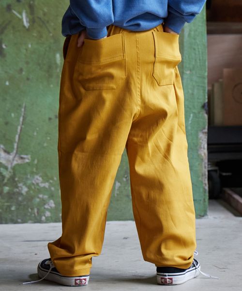 pairmanon 【PAIRMANON STREET】ベーシック ワイド テーパード パンツ ストレッチ イエロー ボーイズボトムス_PS ペアマノン 971525 and ST アンドエスティ(旧ドットエスティ) pairmanon 【PAIRMANON STREET】ベーシック ワイド テーパード パンツ ストレッチ イエロー ボーイズボトムス_PS ペアマノン 971525 and ST アンドエスティ(旧ドットエスティ)
