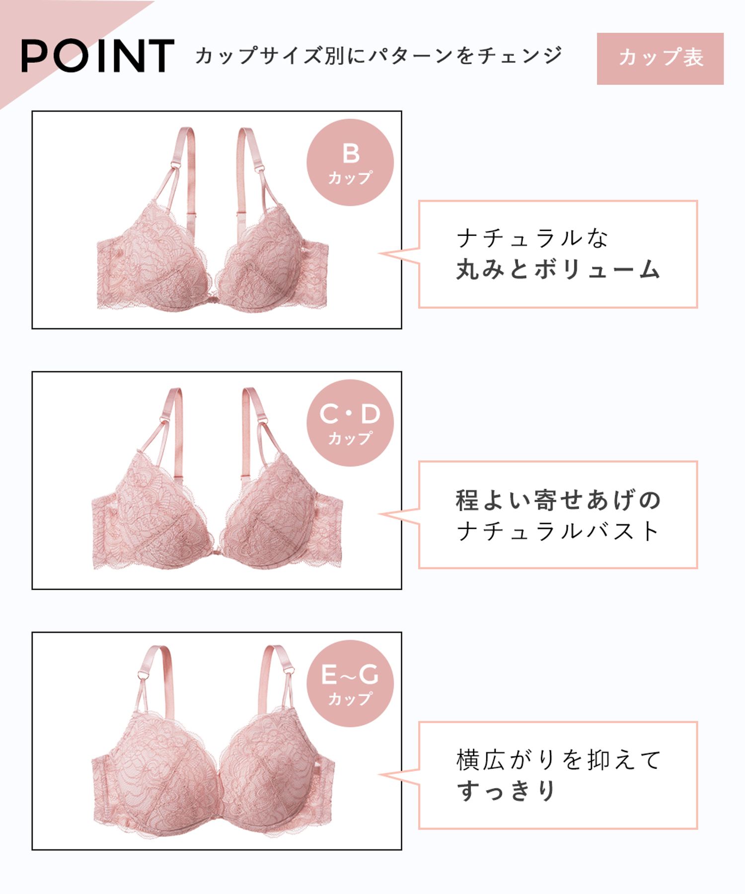 B～Gカップ、アンダー65～75豊富なサイズ。軽い着け心地でふっくら美胸】PJ DAYSライトブラ | [公式]PEACH JOHN（ピーチジョン）通販