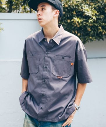 古着 ワークシャツ リフレクター セキュリティーシャツ ビッグサイズ ストリート 古着 ワークシャツ リフレクター セキュリティーシャツ ビッグ