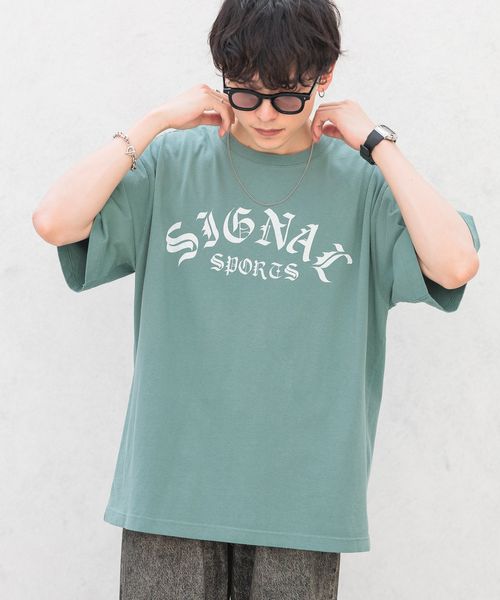 RAGEBLUE 【SIGNAL SPORTS】ロゴグラフィック/オーバーサイズTシャツ グリーン L メンズインナー レイジブルー 131847 and ST アンドエスティ(旧ドットエスティ) RAGEBLUE 【SIGNAL SPORTS】ロゴグラフィック/オーバーサイズTシャツ グリーン L メンズインナー レイジブルー 131847 and ST アンドエスティ(旧ドットエスティ)