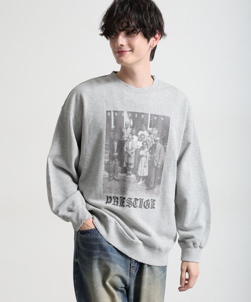 RAGEBLUE ヴィンテージライク/ダメージフォトプリントヘビーウェイト裏毛スウェット グレー L メンズインナー レイジブルー 151164 and ST アンドエスティ(旧ドットエスティ) RAGEBLUE ヴィンテージライク/ダメージフォトプリントヘビーウェイト裏毛スウェット グレー L メンズインナー レイジブルー 151164 and ST アンドエスティ(旧ドットエスティ)