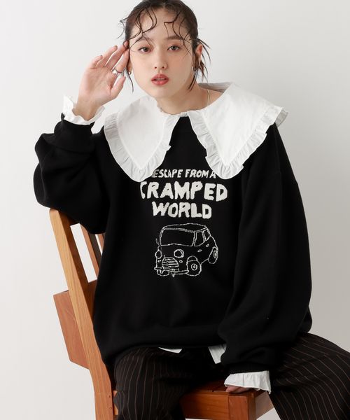 RAGEBLUE <wakazoo/ワカズー>コラボ/イラストクルーネックニット ナチュラル L メンズインナー レイジブルー 151167 and ST アンドエスティ(旧ドットエスティ) RAGEBLUE <wakazoo/ワカズー>コラボ/イラストクルーネックニット ナチュラル L メンズインナー レイジブルー 151167 and ST アンドエスティ(旧ドットエスティ)