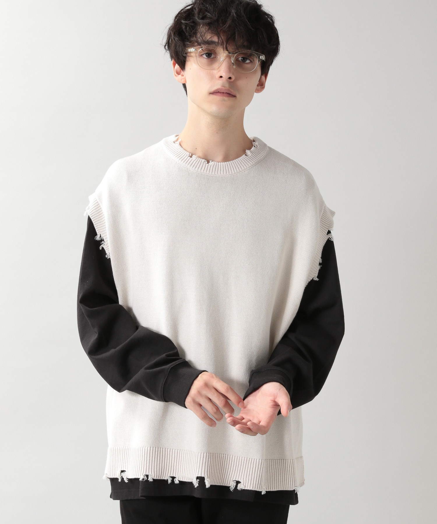 19AW OFF-WHITE DIAG BRUSHED ニット セーター S-