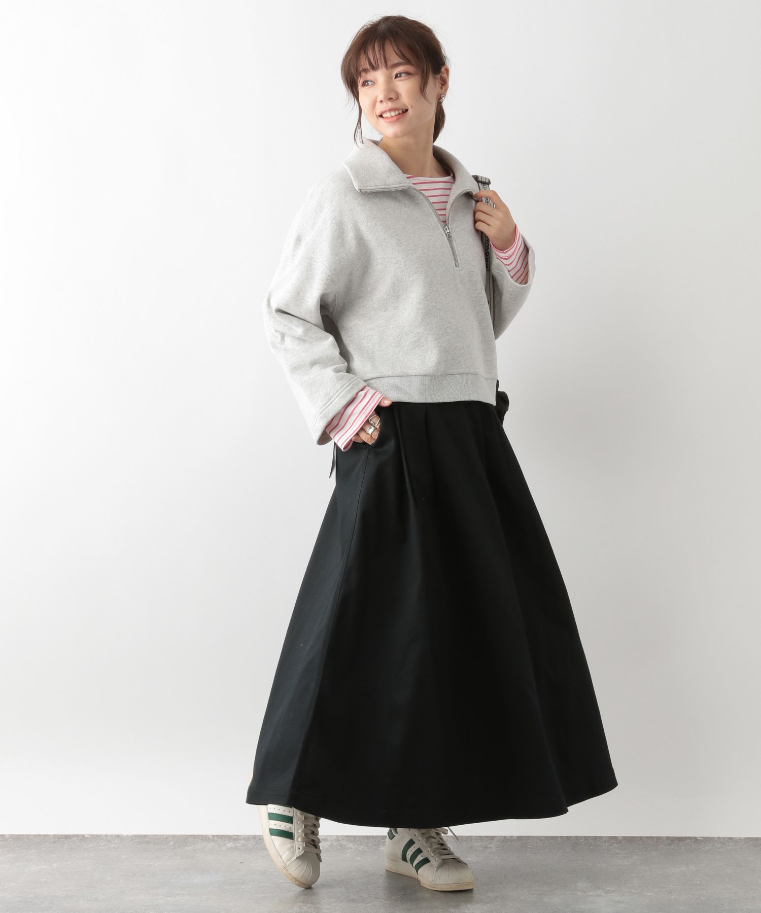 BEAMS × Dickies ツイルタックフレアスカート