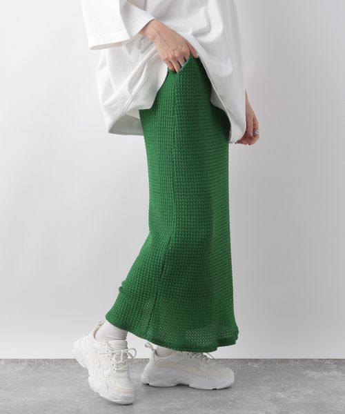 【WOMENS】ストレッチジャガードIラインスカート