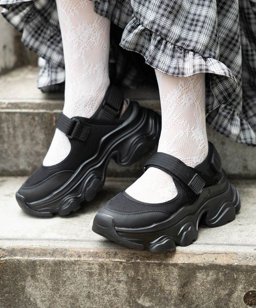 RAGEBLUE 【WOMENS】<抗菌防臭>ボリュームソール/メッシュスニーカーサンダル ブラック M ウィメンズグッズ レイジブルー 286397 and ST アンドエスティ(旧ドットエスティ) RAGEBLUE 【WOMENS】<抗菌防臭>ボリュームソール/メッシュスニーカーサンダル ブラック M ウィメンズグッズ レイジブルー 286397 and ST アンドエスティ(旧ドットエスティ)