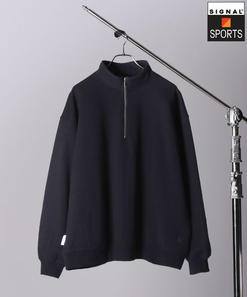 RAGEBLUE 【SIGNAL SPORTS】13オンスヘビーウェイトコットン/裏毛スウェットハーフジップ ネイビー M メンズインナー レイジブルー 286699 and ST アンドエスティ(旧ドットエスティ) RAGEBLUE 【SIGNAL SPORTS】13オンスヘビーウェイトコットン/裏毛スウェットハーフジップ ネイビー M メンズインナー レイジブルー 286699 and ST アンドエスティ(旧ドットエスティ)