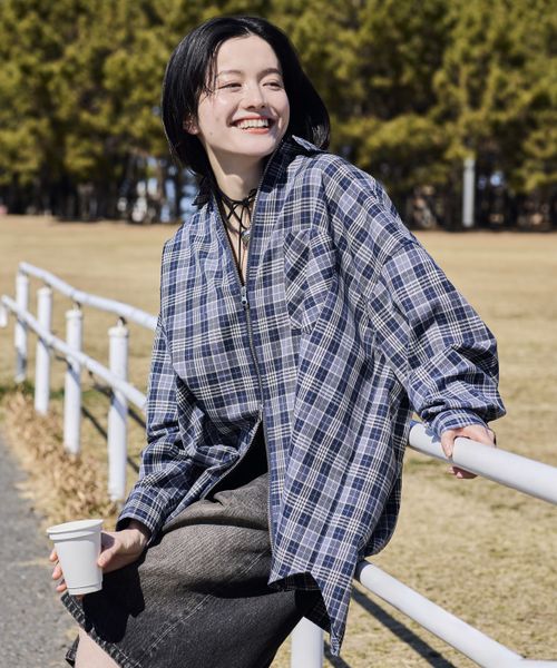 RAGEBLUE 【WOMENS】選べるデザイン/WジップアソートBIGチェックシャツ ネイビー M ウィメンズインナー レイジブルー 286842 and ST アンドエスティ(旧ドットエスティ) RAGEBLUE 【WOMENS】選べるデザイン/WジップアソートBIGチェックシャツ ネイビー M ウィメンズインナー レイジブルー 286842 and ST アンドエスティ(旧ドットエスティ)
