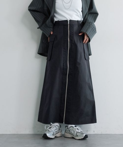 RAGEBLUE 【WOMENS】Wジップ/異素材切替ミリタリーカーゴスカート ブラック FREE ウィメンズボトムス レイジブルー 289373 and ST アンドエスティ(旧ドットエスティ) RAGEBLUE 【WOMENS】Wジップ/異素材切替ミリタリーカーゴスカート ブラック FREE ウィメンズボトムス レイジブルー 289373 and ST アンドエスティ(旧ドットエスティ)