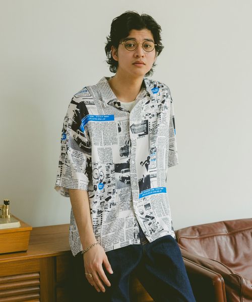 RAGEBLUE レーヨン総柄シャツ ホワイト L メンズインナー レイジブルー 289764 and ST アンドエスティ(旧ドットエスティ) RAGEBLUE レーヨン総柄シャツ ホワイト L メンズインナー レイジブルー 289764 and ST アンドエスティ(旧ドットエスティ)