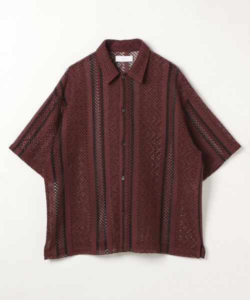RAGEBLUE ルーズシルエット/メッシュ柄シャツ ボルドー L メンズインナー レイジブルー 289775 and ST アンドエスティ(旧ドットエスティ) RAGEBLUE ルーズシルエット/メッシュ柄シャツ ボルドー L メンズインナー レイジブルー 289775 and ST アンドエスティ(旧ドットエスティ)