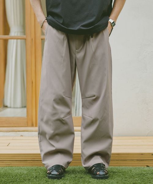 RAGEBLUE PEツイルバレルレッグパンツ ベージュ L メンズボトムス レイジブルー 289895 and ST アンドエスティ(旧ドットエスティ) RAGEBLUE PEツイルバレルレッグパンツ ベージュ L メンズボトムス レイジブルー 289895 and ST アンドエスティ(旧ドットエスティ)