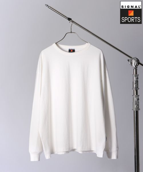 RAGEBLUE 【SIGNAL SPORTS】14s/ワンポイント刺繍オーバーサイズロンT ホワイト L メンズインナー レイジブルー 291106 and ST アンドエスティ(旧ドットエスティ) RAGEBLUE 【SIGNAL SPORTS】14s/ワンポイント刺繍オーバーサイズロンT ホワイト L メンズインナー レイジブルー 291106 and ST アンドエスティ(旧ドットエスティ)