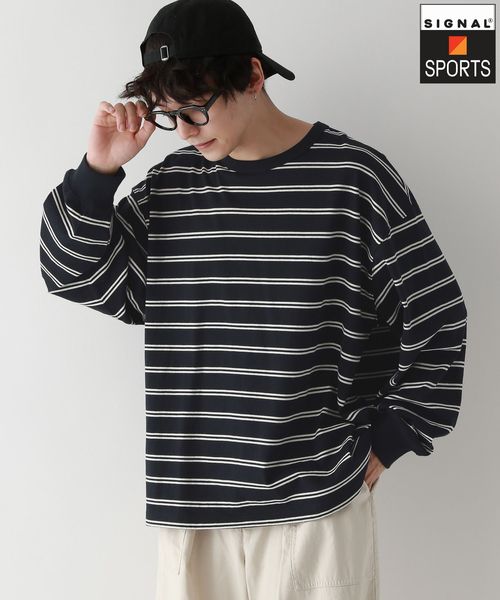 RAGEBLUE 【SIGNAL SPORTS】14s/ワンポイント刺繍オーバーサイズロンT ネイビー M メンズインナー レイジブルー 291106 and ST アンドエスティ(旧ドットエスティ) RAGEBLUE 【SIGNAL SPORTS】14s/ワンポイント刺繍オーバーサイズロンT ネイビー M メンズインナー レイジブルー 291106 and ST アンドエスティ(旧ドットエスティ)