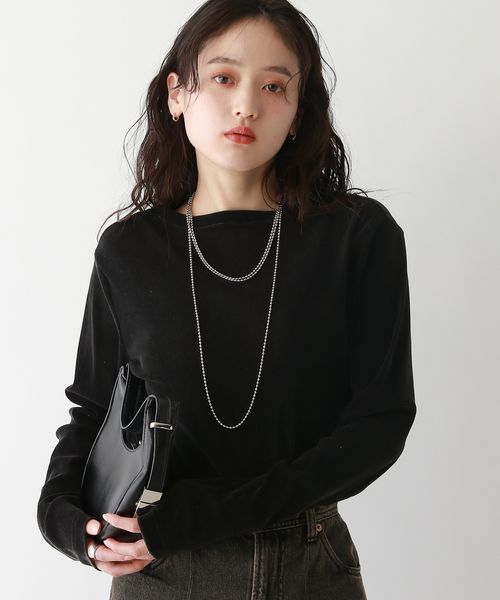 RAGEBLUE 【WOMENS】シアーベロアトップス ブラック FREE ウィメンズインナー レイジブルー 304109 and ST アンドエスティ(旧ドットエスティ) RAGEBLUE 【WOMENS】シアーベロアトップス ブラック FREE ウィメンズインナー レイジブルー 304109 and ST アンドエスティ(旧ドットエスティ)