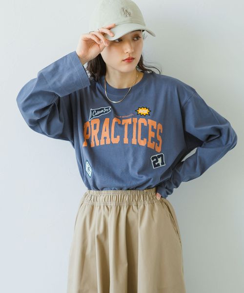 RAGEBLUE 【WOMENS】ワッペン刺繍/カレッジロゴロングTシャツ ブルー FREE ウィメンズインナー レイジブルー 304198 and ST アンドエスティ(旧ドットエスティ) RAGEBLUE 【WOMENS】ワッペン刺繍/カレッジロゴロングTシャツ ブルー FREE ウィメンズインナー レイジブルー 304198 and ST アンドエスティ(旧ドットエスティ)