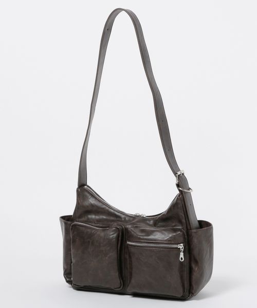 RAGEBLUE シンセティックレザー/マルチポケットショルダーバッグ ブロンズ FREE メンズグッズ レイジブルー 319886 and ST アンドエスティ(旧ドットエスティ) RAGEBLUE シンセティックレザー/マルチポケットショルダーバッグ ブロンズ FREE メンズグッズ レイジブルー 319886 and ST アンドエスティ(旧ドットエスティ)