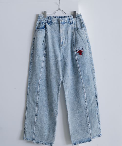 RAGEBLUE 【NBA】別注/切り替えフリンジワイドデニムパンツ ブルー L メンズボトムス レイジブルー 323323 and ST アンドエスティ(旧ドットエスティ) RAGEBLUE 【NBA】別注/切り替えフリンジワイドデニムパンツ ブルー L メンズボトムス レイジブルー 323323 and ST アンドエスティ(旧ドットエスティ)