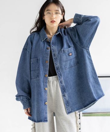 WOMENS】DICKIES/ディッキーズ デニムルーズシャツ | [公式