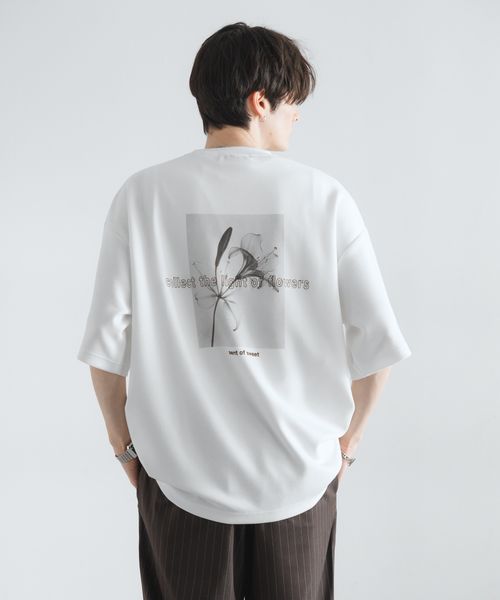 RAGEBLUE <追加予約>フラワーフォトプリント/オーバーサイズポンチTシャツ ホワイト M メンズインナー レイジブルー 324120 and ST アンドエスティ(旧ドットエスティ) RAGEBLUE <追加予約>フラワーフォトプリント/オーバーサイズポンチTシャツ ホワイト M メンズインナー レイジブルー 324120 and ST アンドエスティ(旧ドットエスティ)