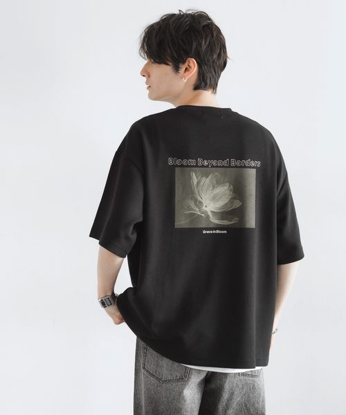 RAGEBLUE <追加予約>フラワーフォトプリント/オーバーサイズポンチTシャツ ブラック M メンズインナー レイジブルー 324120 and ST アンドエスティ(旧ドットエスティ) RAGEBLUE <追加予約>フラワーフォトプリント/オーバーサイズポンチTシャツ ブラック M メンズインナー レイジブルー 324120 and ST アンドエスティ(旧ドットエスティ)