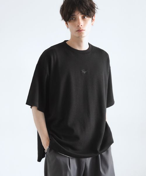 RAGEBLUE サイドジップスリット/プチ刺繍ポンチTシャツ ブラック L メンズインナー レイジブルー 324122 and ST アンドエスティ(旧ドットエスティ) RAGEBLUE サイドジップスリット/プチ刺繍ポンチTシャツ ブラック L メンズインナー レイジブルー 324122 and ST アンドエスティ(旧ドットエスティ)