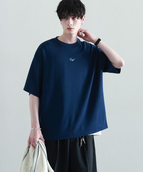 RAGEBLUE <追加予約>サイドジップスリット/プチ刺繍ポンチTシャツ ネイビー M メンズインナー レイジブルー 324122 and ST アンドエスティ(旧ドットエスティ) RAGEBLUE <追加予約>サイドジップスリット/プチ刺繍ポンチTシャツ ネイビー M メンズインナー レイジブルー 324122 and ST アンドエスティ(旧ドットエスティ)