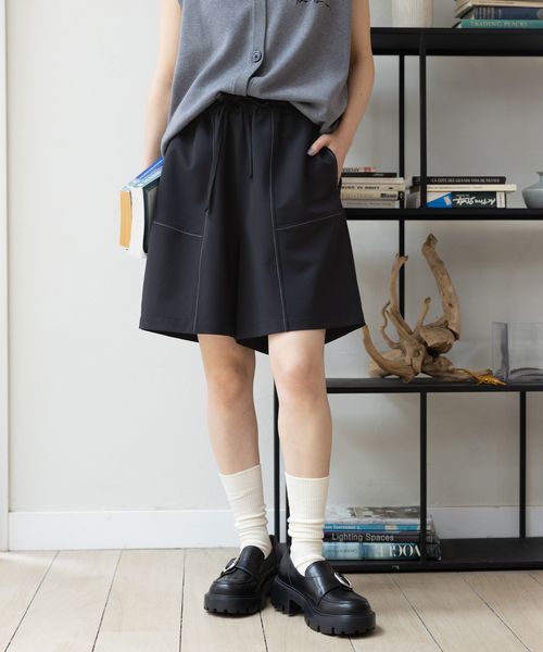 RAGEBLUE 【WOMENS】<セットアップ対応>TRステッチショートパンツ/ハーフパンツ ネイビー FREE ウィメンズボトムス レイジブルー 324145 and ST アンドエスティ(旧ドットエスティ) RAGEBLUE 【WOMENS】<セットアップ対応>TRステッチショートパンツ/ハーフパンツ ネイビー FREE ウィメンズボトムス レイジブルー 324145 and ST アンドエスティ(旧ドットエスティ)