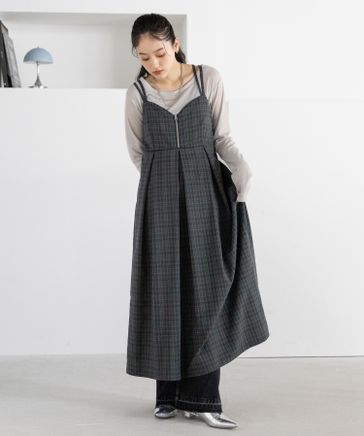 チェック柄 リネンワンピース / ニコアンド ナチュラル