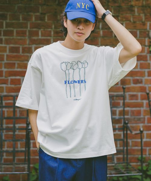 RAGEBLUE 【wakazoo/ワカズー】コラボ/フラワーイラストプリントTシャツ ホワイト L メンズインナー レイジブルー 324872 and ST アンドエスティ(旧ドットエスティ) RAGEBLUE 【wakazoo/ワカズー】コラボ/フラワーイラストプリントTシャツ ホワイト L メンズインナー レイジブルー 324872 and ST アンドエスティ(旧ドットエスティ)