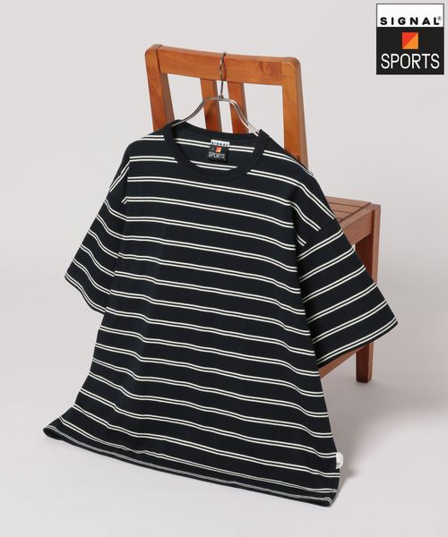 RAGEBLUE 【SIGNAL SPORTS】14s/オーバーサイズボーダーTシャツ ネイビー L メンズインナー レイジブルー 326222 and ST アンドエスティ(旧ドットエスティ) RAGEBLUE 【SIGNAL SPORTS】14s/オーバーサイズボーダーTシャツ ネイビー L メンズインナー レイジブルー 326222 and ST アンドエスティ(旧ドットエスティ)
