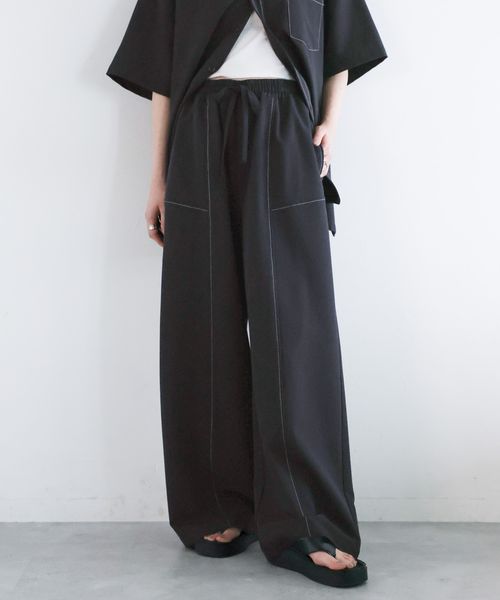 RAGEBLUE 【WOMENS】<セットアップ対応>TRステッチスラックス/イージーパンツ ネイビー FREE ウィメンズボトムス レイジブルー 327216 and ST アンドエスティ(旧ドットエスティ) RAGEBLUE 【WOMENS】<セットアップ対応>TRステッチスラックス/イージーパンツ ネイビー FREE ウィメンズボトムス レイジブルー 327216 and ST アンドエスティ(旧ドットエスティ)