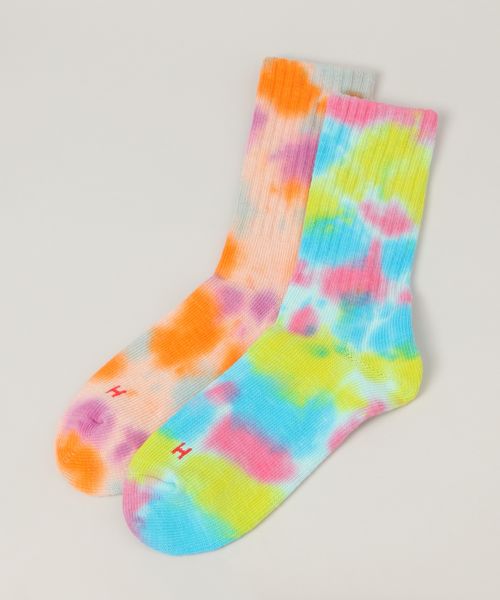 RAGEBLUE 【Healthknit/ヘルスニット】タイダイ染めソックス2P オレンジ FREE メンズグッズ レイジブルー 329736 and ST アンドエスティ(旧ドットエスティ) RAGEBLUE 【Healthknit/ヘルスニット】タイダイ染めソックス2P オレンジ FREE メンズグッズ レイジブルー 329736 and ST アンドエスティ(旧ドットエスティ)