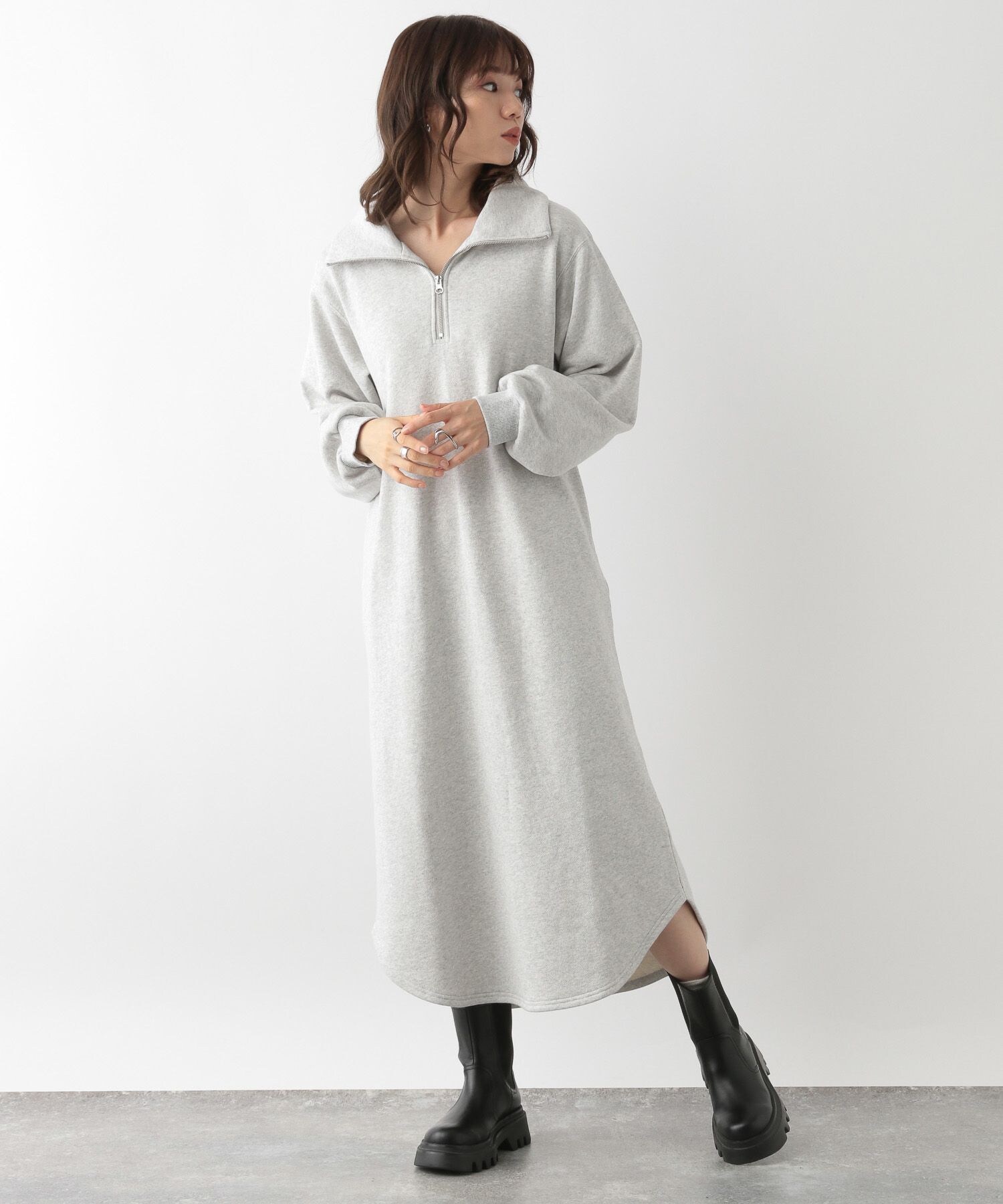 Womens ハーフzipスウェットワンピース 公式 レイジブルー Rageblue 通販