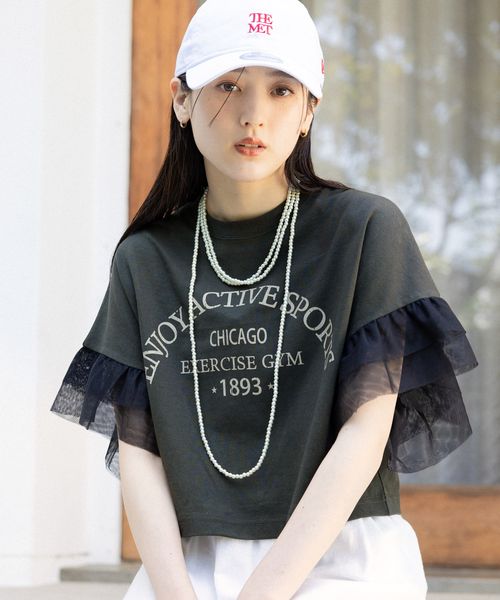 RAGEBLUE 【WOMENS】選べるショート&ロング丈/袖チュールロゴTシャツ シルバー M ウィメンズインナー レイジブルー 451323 and ST アンドエスティ(旧ドットエスティ) RAGEBLUE 【WOMENS】選べるショート&ロング丈/袖チュールロゴTシャツ シルバー M ウィメンズインナー レイジブルー 451323 and ST アンドエスティ(旧ドットエスティ)