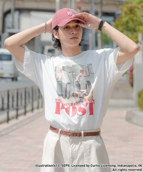 RAGEBLUE 【THE SATURDAY EVENING POST】コラボ/プリントTシャツ ホワイト L メンズインナー レイジブルー 492161 and ST アンドエスティ(旧ドットエスティ) RAGEBLUE 【THE SATURDAY EVENING POST】コラボ/プリントTシャツ ホワイト L メンズインナー レイジブルー 492161 and ST アンドエスティ(旧ドットエスティ)