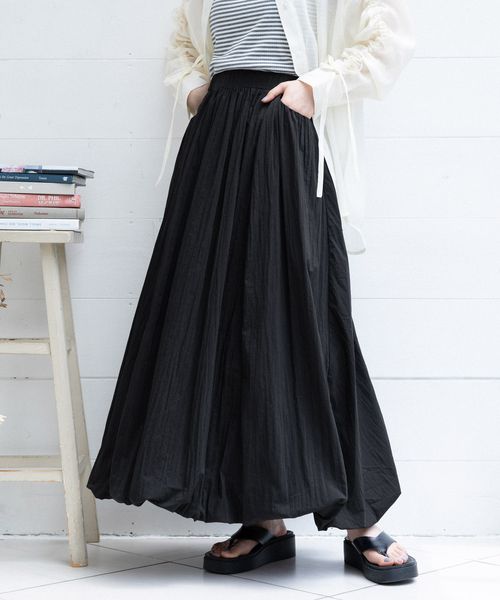 RAGEBLUE 【WOMENS】バルーンロングスカート2 ブラック FREE ウィメンズボトムス レイジブルー 494833 and ST アンドエスティ(旧ドットエスティ) RAGEBLUE 【WOMENS】バルーンロングスカート2 ブラック FREE ウィメンズボトムス レイジブルー 494833 and ST アンドエスティ(旧ドットエスティ)