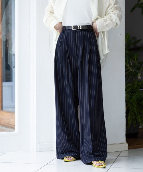 RAGEBLUE 【WOMENS】TR3タックワイドスラックス ネイビー M ウィメンズボトムス レイジブルー 496434 and ST アンドエスティ(旧ドットエスティ) RAGEBLUE 【WOMENS】TR3タックワイドスラックス ネイビー M ウィメンズボトムス レイジブルー 496434 and ST アンドエスティ(旧ドットエスティ)