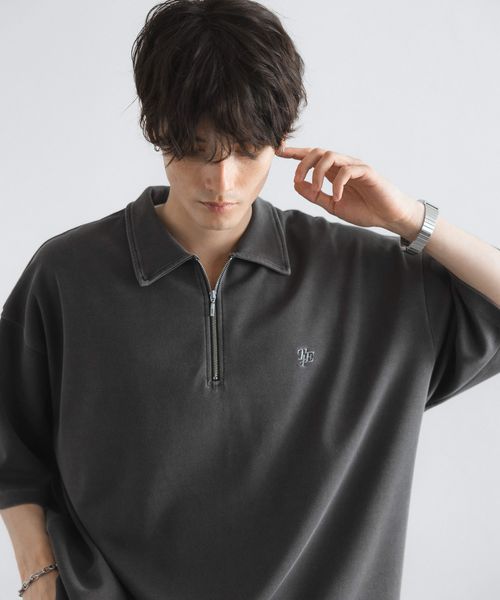 RAGEBLUE ピグメント加工/ダンボールハーフジップTシャツ シルバー L メンズインナー レイジブルー 499195 and ST アンドエスティ(旧ドットエスティ) RAGEBLUE ピグメント加工/ダンボールハーフジップTシャツ シルバー L メンズインナー レイジブルー 499195 and ST アンドエスティ(旧ドットエスティ)