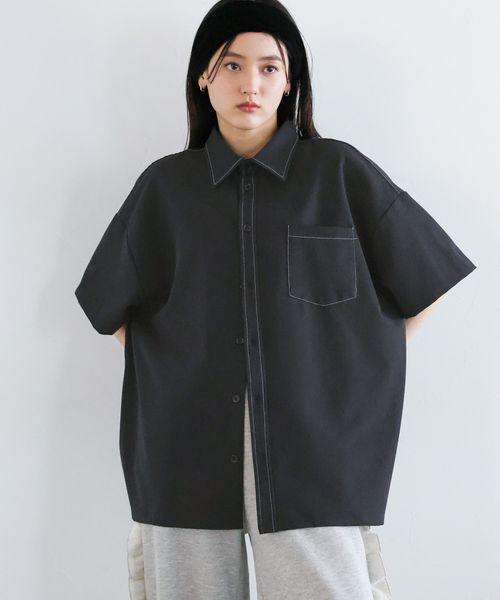 RAGEBLUE 【WOMENS】<セットアップ対応>TRステッチルーズシャツSS ネイビー FREE ウィメンズインナー レイジブルー 572243 and ST アンドエスティ(旧ドットエスティ) RAGEBLUE 【WOMENS】<セットアップ対応>TRステッチルーズシャツSS ネイビー FREE ウィメンズインナー レイジブルー 572243 and ST アンドエスティ(旧ドットエスティ)