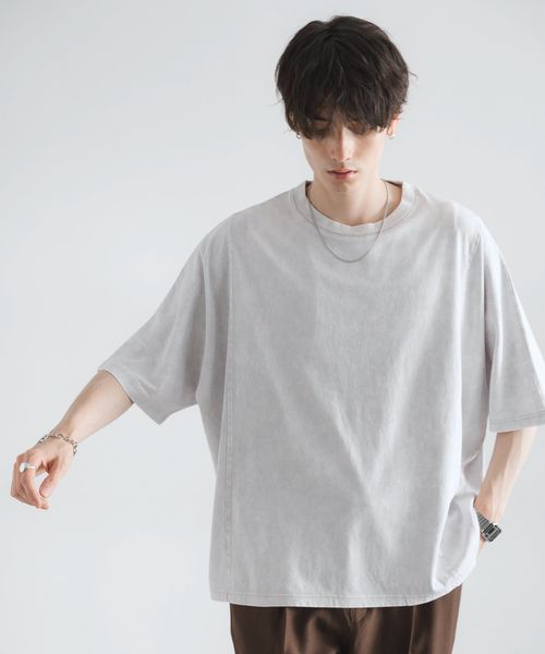 RAGEBLUE ドルマンスリーブ/ヴィンテージライクピグメントTシャツ ライトグレー M メンズインナー レイジブルー 575254 and ST アンドエスティ(旧ドットエスティ) RAGEBLUE ドルマンスリーブ/ヴィンテージライクピグメントTシャツ ライトグレー M メンズインナー レイジブルー 575254 and ST アンドエスティ(旧ドットエスティ)
