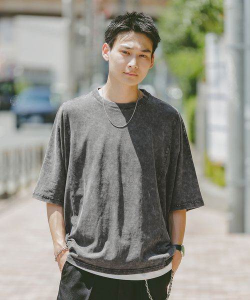 RAGEBLUE ドルマンスリーブ/ヴィンテージライクピグメントTシャツ シルバー L メンズインナー レイジブルー 575254 and ST アンドエスティ(旧ドットエスティ) RAGEBLUE ドルマンスリーブ/ヴィンテージライクピグメントTシャツ シルバー L メンズインナー レイジブルー 575254 and ST アンドエスティ(旧ドットエスティ)