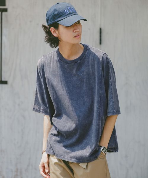 RAGEBLUE ドルマンスリーブ/ピグメント加工Tシャツ ネイビー M メンズインナー レイジブルー 575254 and ST アンドエスティ(旧ドットエスティ) RAGEBLUE ドルマンスリーブ/ピグメント加工Tシャツ ネイビー M メンズインナー レイジブルー 575254 and ST アンドエスティ(旧ドットエスティ)