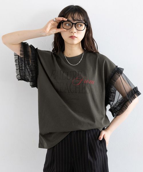 RAGEBLUE 【WOMENS】選べるショート&ロング丈/チュールスリーブロゴTシャツ チャコールグレー M ウィメンズインナー レイジブルー 579607 and ST アンドエスティ(旧ドットエスティ) RAGEBLUE 【WOMENS】選べるショート&ロング丈/チュールスリーブロゴTシャツ チャコールグレー M ウィメンズインナー レイジブルー 579607 and ST アンドエスティ(旧ドットエスティ)