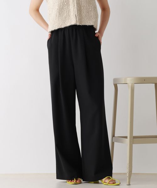 RAGEBLUE 【WOMENS】サマーイージーワイドストレートスラックス/セットアップ対応 ブラック FREE ウィメンズボトムス レイジブルー 582568 and ST アンドエスティ(旧ドットエスティ) RAGEBLUE 【WOMENS】サマーイージーワイドストレートスラックス/セットアップ対応 ブラック FREE ウィメンズボトムス レイジブルー 582568 and ST アンドエスティ(旧ドットエスティ)