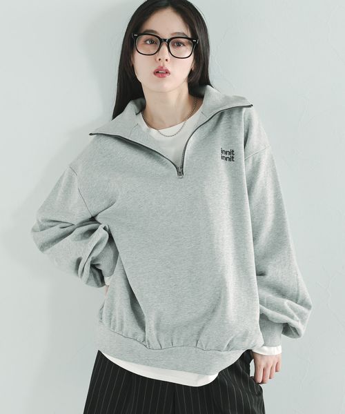 RAGEBLUE 【WOMENS】ワンポイント刺繍ハーフジッププルオーバー ライトグレー FREE ウィメンズインナー レイジブルー 590623 and ST アンドエスティ(旧ドットエスティ) RAGEBLUE 【WOMENS】ワンポイント刺繍ハーフジッププルオーバー ライトグレー FREE ウィメンズインナー レイジブルー 590623 and ST アンドエスティ(旧ドットエスティ)